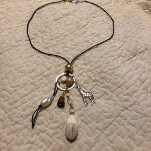 Brand new Gold/Silver/Wood Necklace